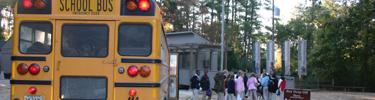 School bus off loading students